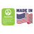 Drawing showing the made in America and UL verified status of product.
