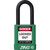 A photograph of a green 07023 zing recyclock insulated safety padlocks with 1.5" shackle.