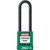 A photograph of a green 07023 zing recyclock insulated safety padlocks with 3" shackle.