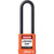 A photograph of a orange 07023 zing recyclock insulated safety padlocks with 3" shackle.