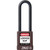 A photograph of a brown 07023 zing recyclock insulated safety padlocks with 3" shackle.