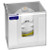 A photograph of a small white 06034 dust mask/disposable respirator dispenser with masks inside.