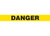 Picture of Printed Warning Floor Tape reading "Danger " in black lettering on a yellow background.