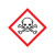 A photograph of a 03605 GHS skull and crossbones pictogram label.
