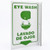 A photograph of a 00263-gl bilingual english/spanish eye wash wall-projecting l-sign w/ graphics.