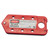 A photograph of a red 07261 Zing Recyclockout lockout tagout hasp/tag combination.