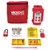 A photograph of a small fully  equipped 07038 forklift safety/lockout kit.