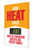 A photograph of an orange 11052 electronic heat stress sign reading avoid heat stress - when the temperature display is red protect yourself, with green Celsius temperature reading.