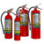 A group photograph (left to right) of Badger Advantage 5, 2.5, 10, and 20 pound ABC multipurpose dry chemical fire extinguishers.