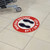 A picture of this sign installed on a grocery store floor.