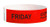 Picture of the red, Friday Tamper-Resistant COVID-19 Pre-Screened Tyvek® Wrist Bands w/ Serial Numbering.