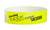 Picture of the neon yellow, Tuesday Tamper-Resistant  Tyvek® Wrist Band w/ Serial Numbering.
