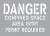 A drawing of a gray 08520 Danger Confined Space Area Entry Permit Required Stencil.