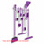 A photograph of a purple 06081 PVC 36" 16-hook rack with purple tools. Tools are not included with product.