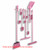 A photograph of a pink 06081 PVC 36" 16-hook rack with pink tools. Tools are not included with product.
