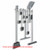 A photograph of a gray 06081 PVC 36" 16-hook rack with gray tools. Tools are not included with product.