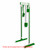 A photograph of a green 06082 PVC 17" 5-hook rack with green tools. Tools are not included with product.