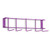 A photograph of a purple 06082 PVC 17" 5-hook rack without tools. It is 17"L x 3"W x 3"H.