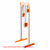 A photograph of an orange 06082 PVC 17" 5-hook rack with orange tools. Tools are not included with product.