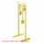 A photograph of a yellow 06082 PVC 17" 5-hook rack with yellow tools. Tools are not included with product.
