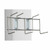 A photograph of a 06083 Stainless Steel 10" 6-hook rack without tools. It is 10"L x 3"W x 3"H.