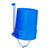 An image of the blue 06090 PVC Coated Bucket Drying Rack with a blue bucket drying on it.
