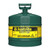 Photograph of a green 5 gallon, Justrite Type I Steel Safety Can. Front view.
