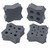 A photograph of all 4 Foam Inserts available  -  (1) 9-16 mm test tube insert, (1) 14-29 mm test tube insert, (1) 29-37 mm test tube insert, (1) blank insert. 