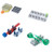 A photograph of several types of Clip-Plates:  Universal Clips Plate, Hybridization Tube Clip Plate,  Multi-Tube Clip Plate, 100 ml Volumetric Flask Cli plate.
