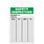 This safety tag reads "Safety Inspection" in bold white text on a green background at the top followed by two lines for the Equipment I.D. and the  Location. Four columns are headed by the words "Date, By, Date, By" respectively, providing for a total of 24 inspection dates.