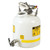 A photograph of a Justrite 5 Gallon HPLC Safety Disposal Can w/ Quick-Disconnect Fittings and Faucet, for 10  mm Tubing, lid open.