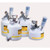 A photograph of several HPLC  Waste Disposal Cans (not included) with filters attached.