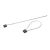 Photograph of black security cable in locked and unlocked positions.