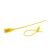 Photograph of yellow plastic tamper seal in open and closed positions.