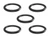 A picture of five LS-C-10558-5 Hose Adapter O-Rings.