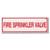 Photograph of the Fire Sprinkler Valve Aluminum Sprinkler Identification Sign.
