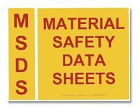 Photograph of the MSDS Binder Spine And Cover Label Set.