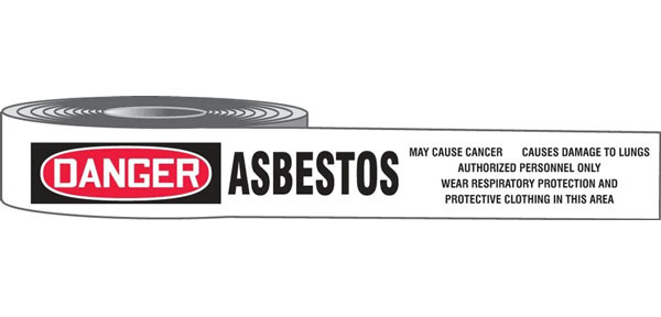 OSHA Barricade Tape, DANGER ASBESTOS