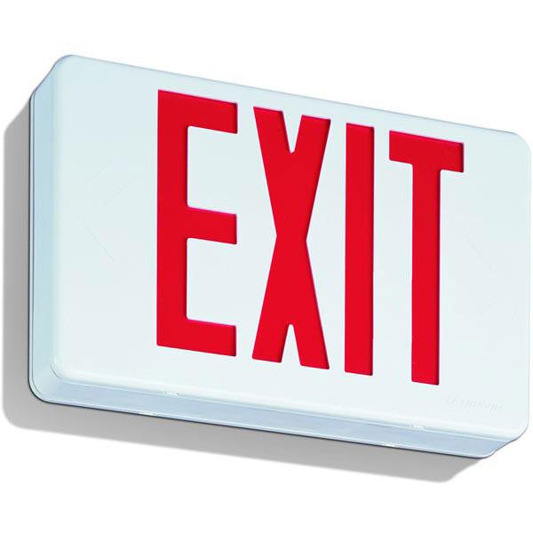 Lithonia LED Red Exit Sign w/ Battery Backup