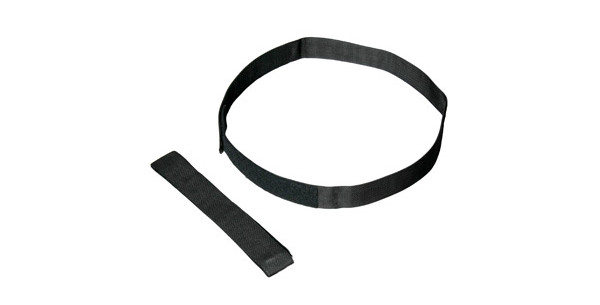 A photograph of a black nylon 02248 replacement straps for eagle column protectors.