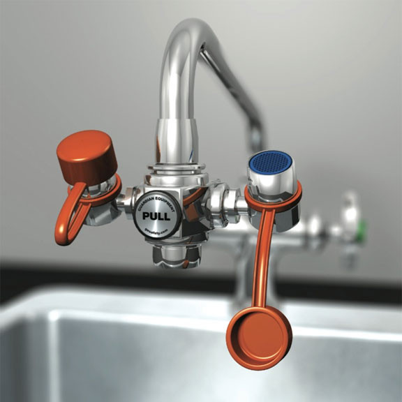 Photograph of a Guardian G1100 EyeSafe Faucet-Mounted Eyewash.