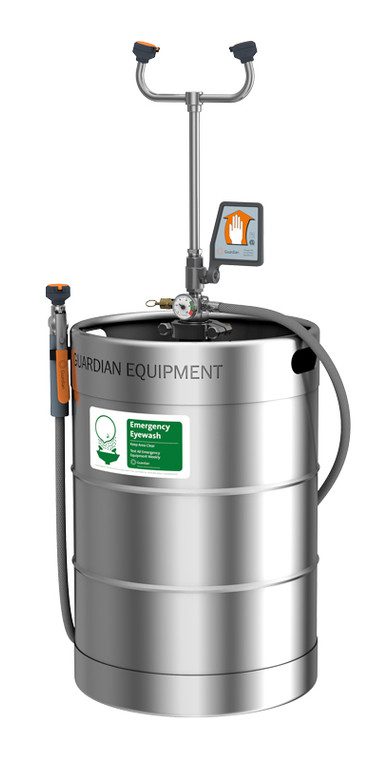 A photograph of a Guardian G1562 15 Gallon Portable Eyewash/Drench Hose Unit.