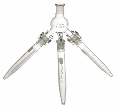 A photograph of a CG-1275-14 cow-style distillation receiver, complete with receiver tubes and springs.