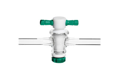 A photograph of a cg-424 straight bore stopcock w/ ptfe plug, 1:5 taper.