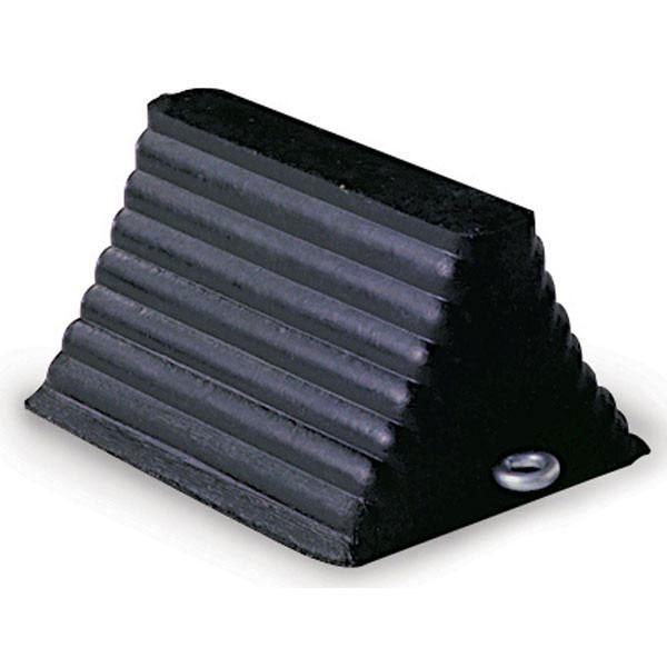 A photograph of a 04250 standard rubber wheel chock.