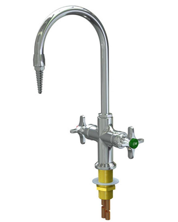A photograph of an L412 Laboratory Mixing Faucet including the mounting shank.