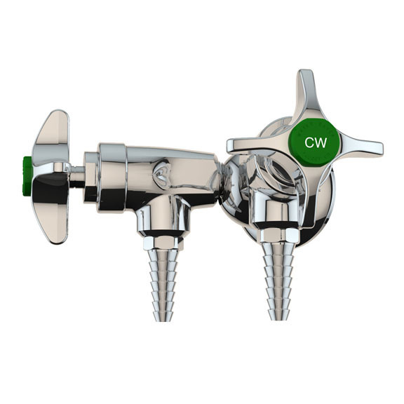 A photograph of an L3100-141FT Double Laboratory Water Valve.