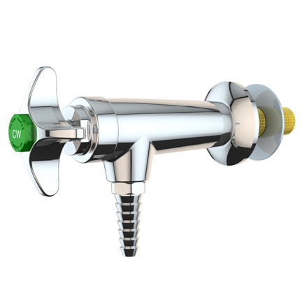 A photograph of the L5100F-225WSA Wall-Mounted Laboratory Water Valve with the mounting shank.