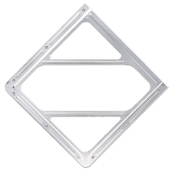 A photograph of a 03183 aluminum face plate DOT placard holder.
