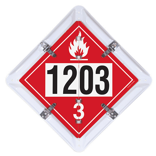 2-Legend DOT Fuel Flip Placard Systems, UN/NA Numbers 1202 and 1203